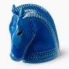 Figurina Rimini Blu Testa di Cavallo in Ceramica Blu di Aldo Londi