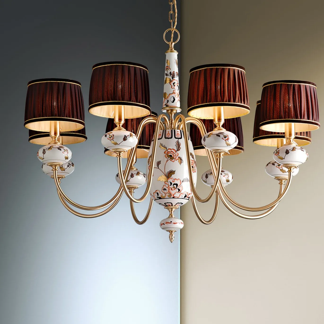 Fiori Cinesi Lampadario a 8 luci