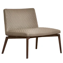 Flexa Diamond-Quilted Beige Lounge Chair di Giuseppe Bavuso