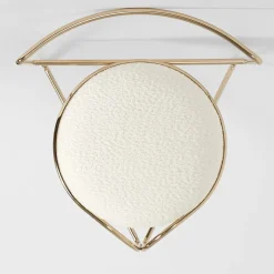 FLOW SCULTOREO SEDIA MINIMAL IN ORO E BIANCO