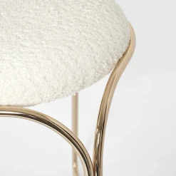 FLOW SCULTOREO SEDIA MINIMAL IN ORO E BIANCO