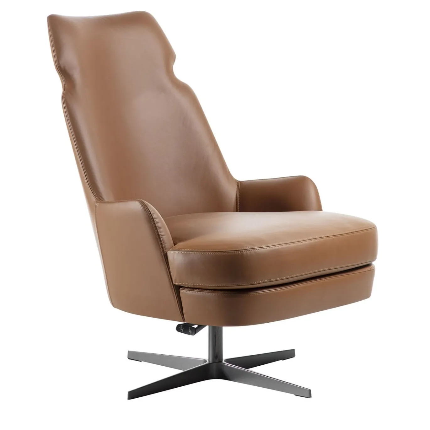 Forma Bergere girevole in pelle