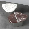 Fragment Red Levanto Marble And Satin Aluminium Coffee Table