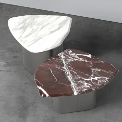 Fragment Red Levanto Marble And Satin Aluminium Coffee Table