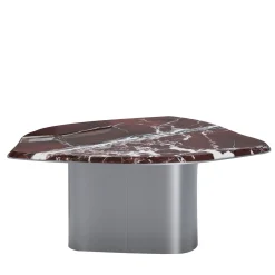 Fragment Red Levanto Marble And Satin Aluminium Coffee Table
