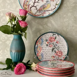 Frammento N.4 Piatto Decorativo in Ceramica con Motivo Floreale