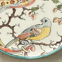 Frammento N.1 Uccelli Piatto Decorativo in Ceramica