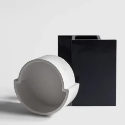 Fruttiera in ceramica bianca Pawn