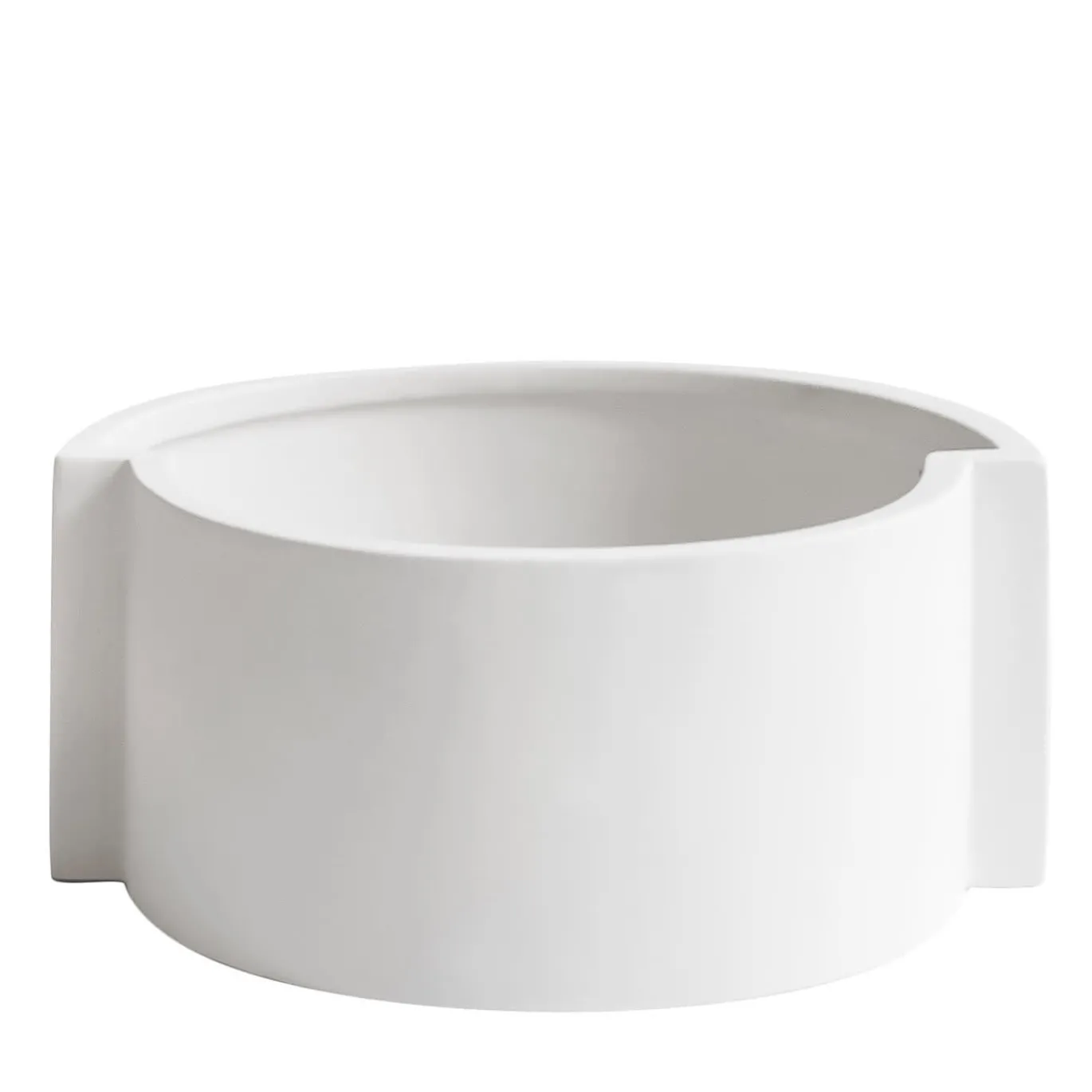 Fruttiera in ceramica bianca Pawn