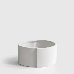 Fruttiera in ceramica bianca Pawn