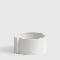 Fruttiera in ceramica bianca Pawn