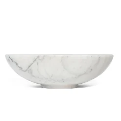Fruttiera in marmo bianco di Carrara