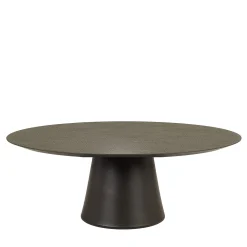 Fungo Tavolino Tondo Grande Con Top In Resina Decorata Color Bronzo