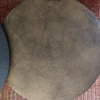 Fungo Tavolino Tondo Medio Con Top In Foglia Oro Su Resina Spatolata
