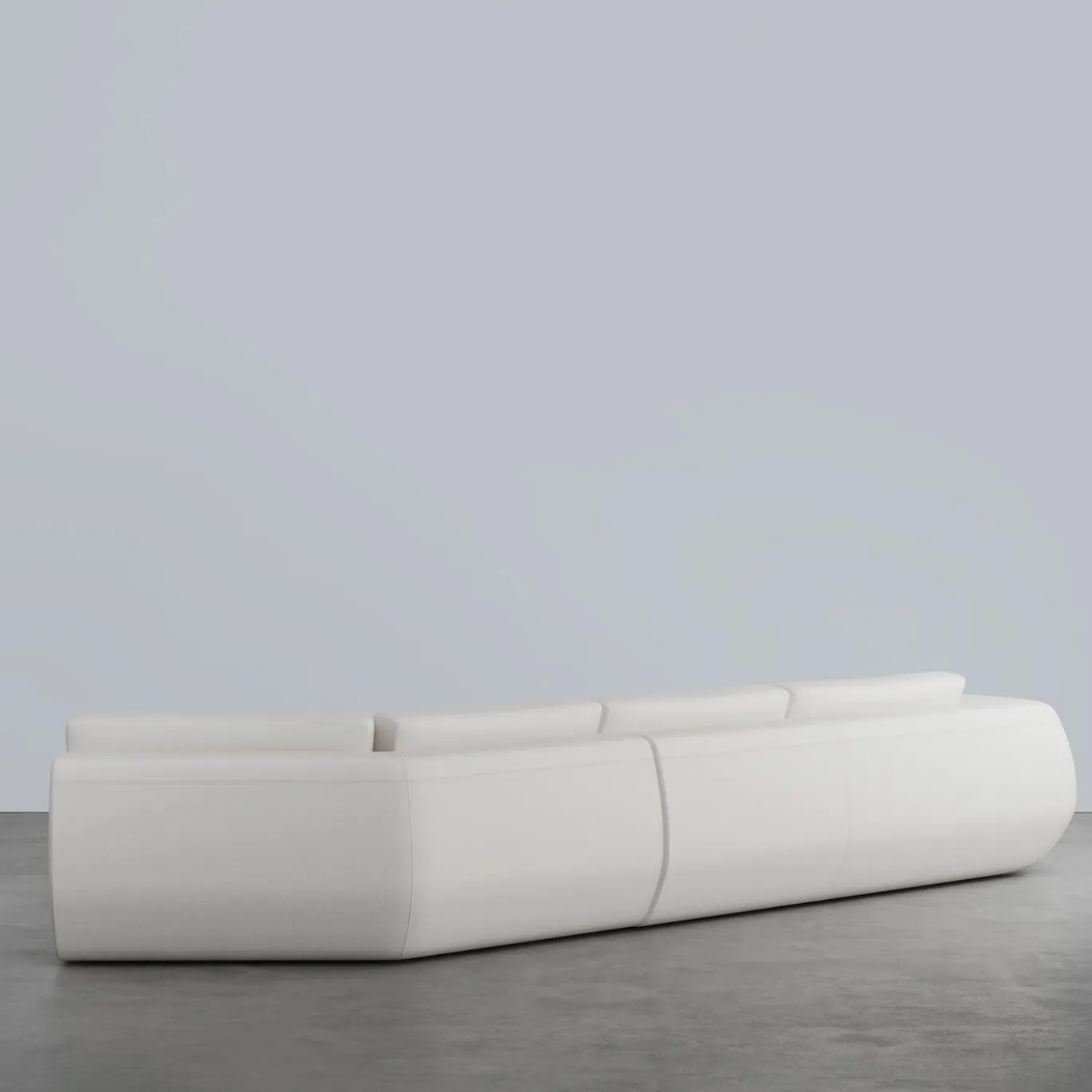 Futura White Leather Sofa