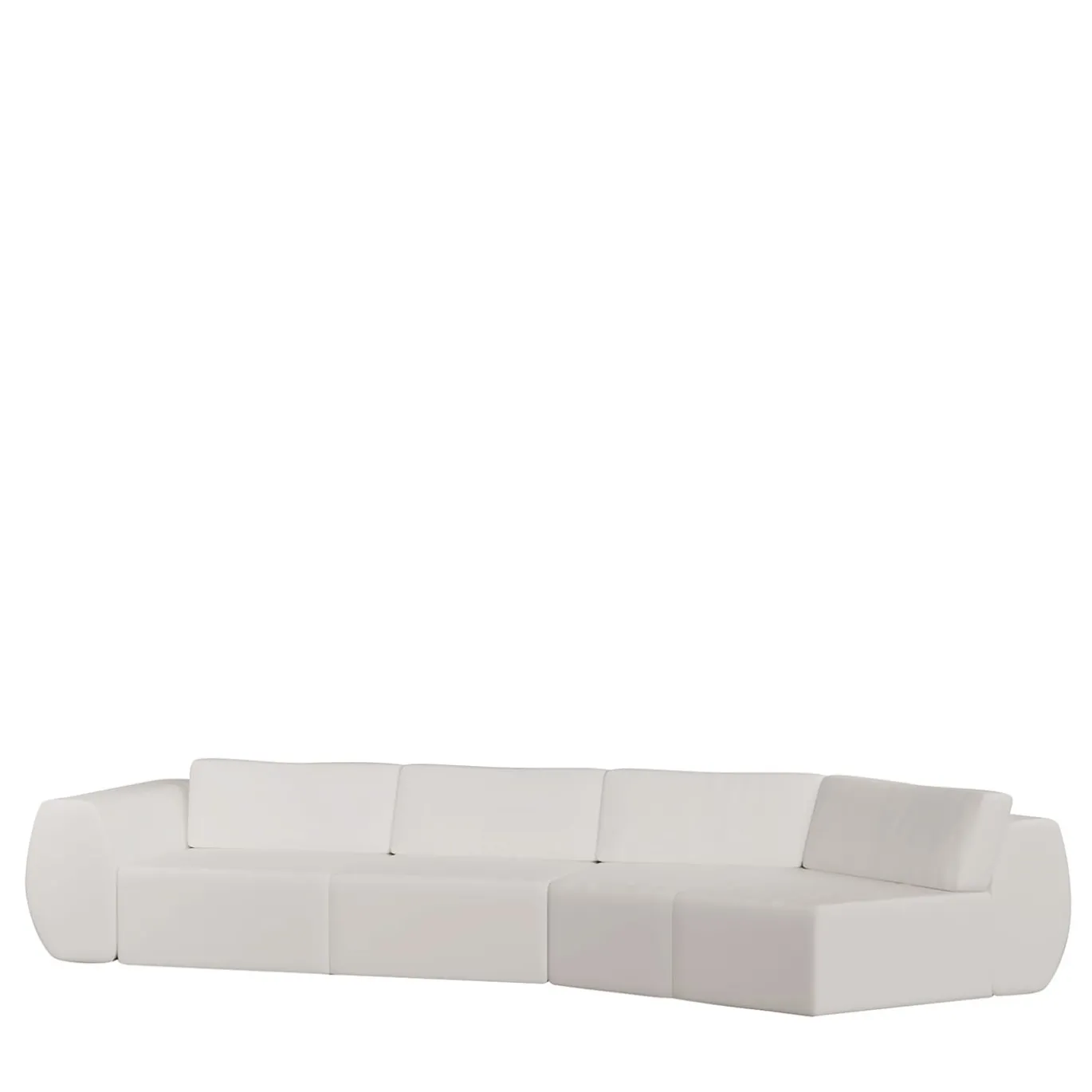 Futura White Leather Sofa