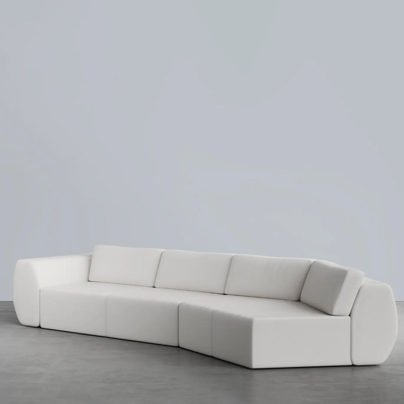 Futura White Leather Sofa