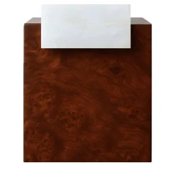 Gaia Tavolino in Legno di Betulla e Onice bianco