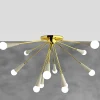 Galassia Lampada da soffitto a 12 luci in metallo bianco e ottone
