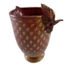 Gallo Vaso piccolo in vetro marrone zoomorfo