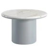 Gemini Leather And Calacatta Marble Coffee Table