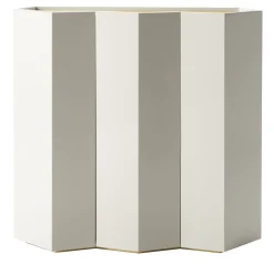 Gemma Armadio in legno bianco-grigio a zig-zag