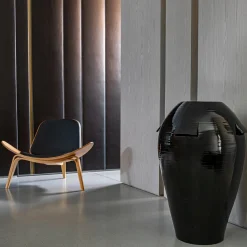 Giara Vaso in Ceramica Nero (H 90 cm | 35.4")