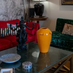 Giara Vaso in Ceramica Senape (H 40 cm | 15.7")