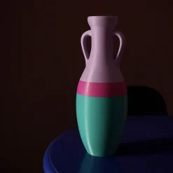 Giulio Cesare Anfora XL verde fucsia e viola