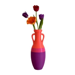Giulio Cesare Anfora XL viola fucsia e arancio #1