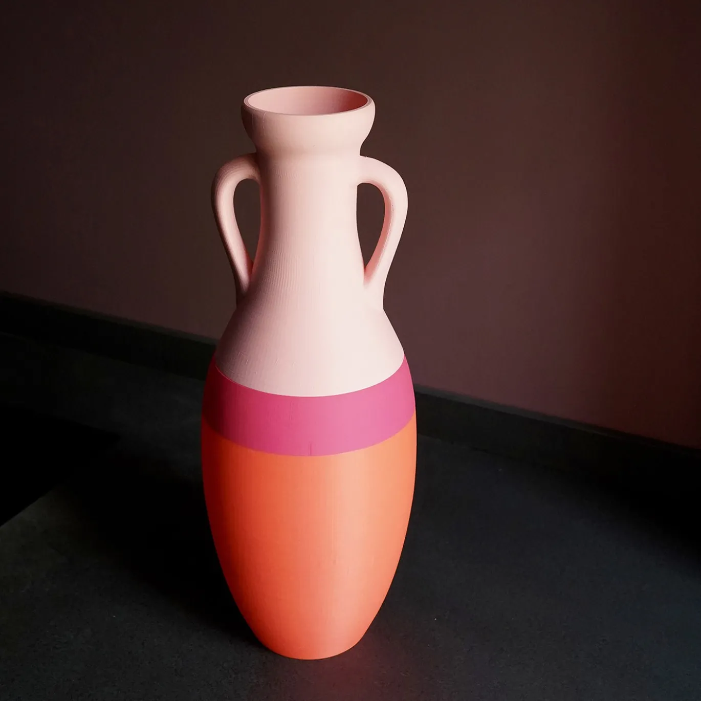 Giulio Cesare XL Anfora arancione fucsia e rosa