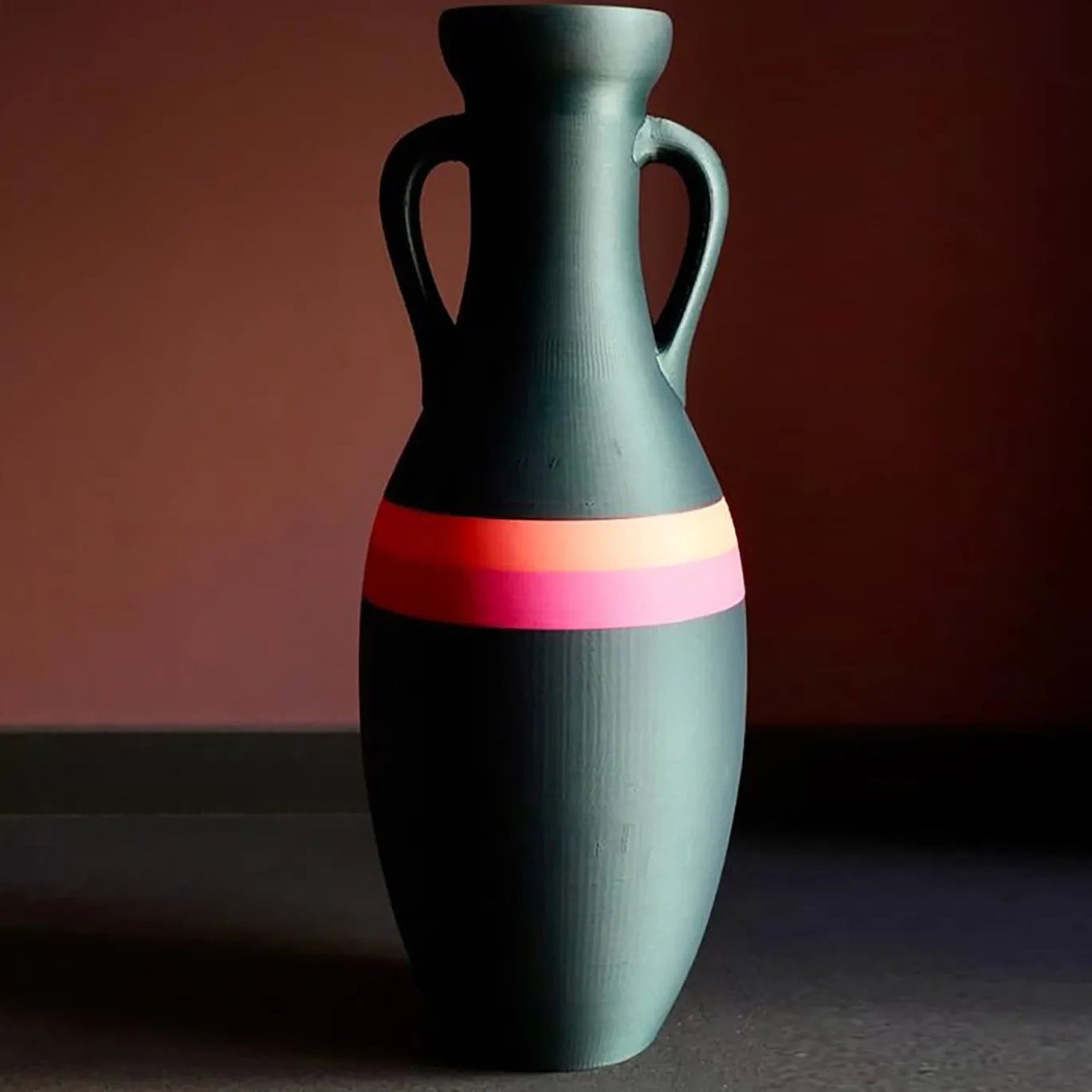 Giulio Cesare XL Anfora nera fucsia e arancione #2