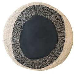 Gob 14 Piatto in Ceramica Bianco e Nero