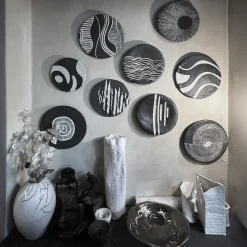 Gob 1 Piatto in Ceramica Bianco e Nero