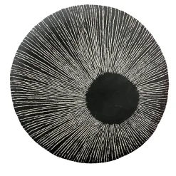 Gob 1 Piatto in Ceramica Bianco e Nero