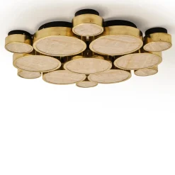 Gran Costellazione Libra Lampada da soffitto a filo in marmo, ottone e onice