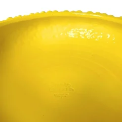 Grande Centrotavola in Ceramica Onda Giallo Cadmio
