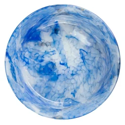 Grande Ciotola in Vetro di Murano Blu e Avorio