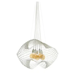 Grande lampadario Net White di Paolo Ulian