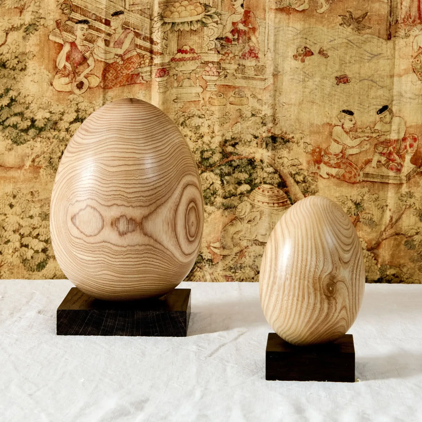 Grande Oggetto Decorativo in Legno a Edizione Limitata Uovo n.14
