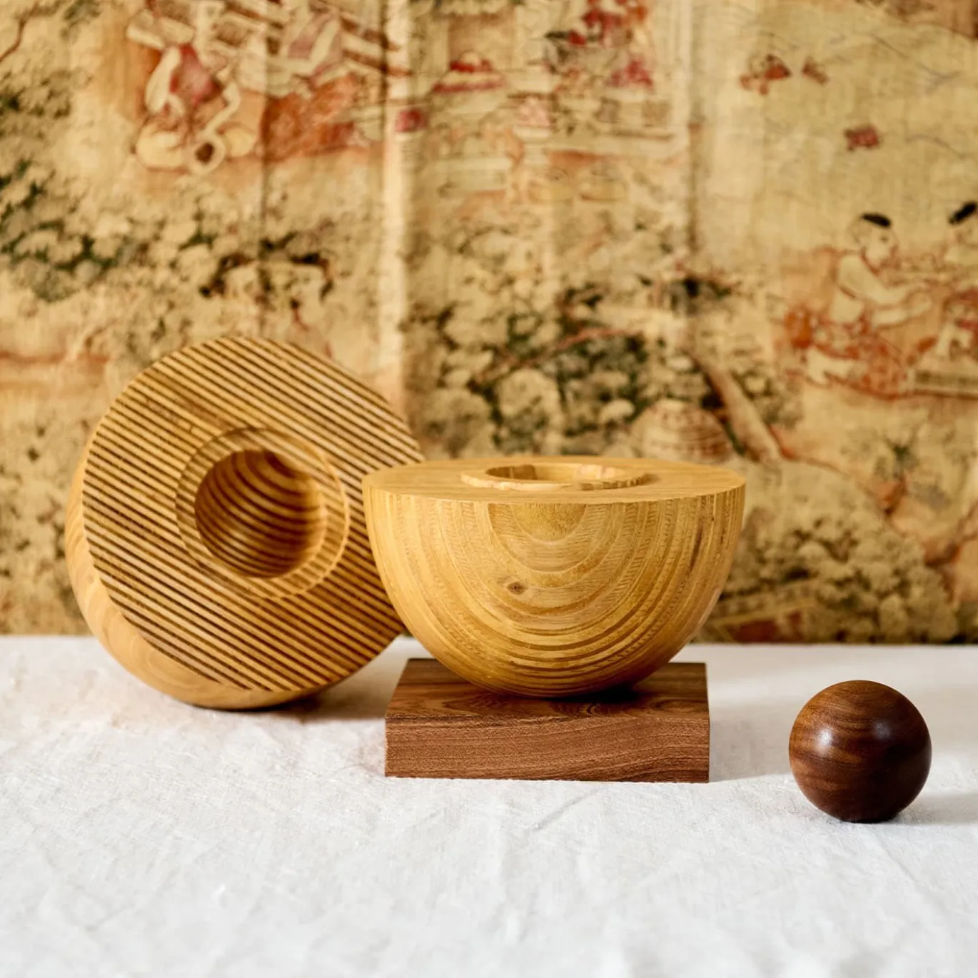 Grande oggetto decorativo in legno Uovo in edizione limitata #21