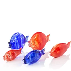 Grande pesce rosso in vetro di Murano