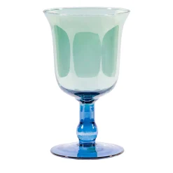 Grande vaso a calice blu-verde
