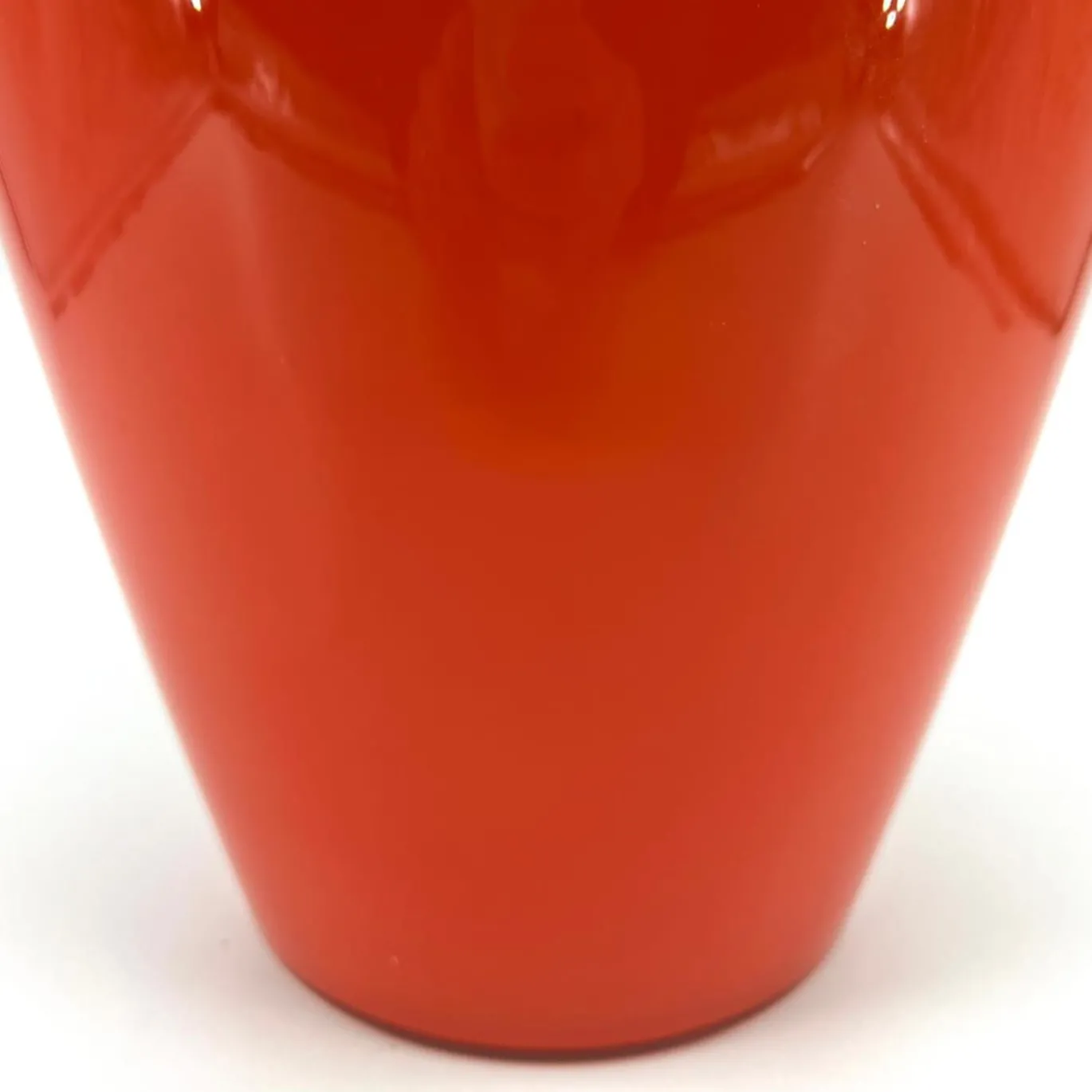 Grande vaso ad anfora in vetro di Murano arancione