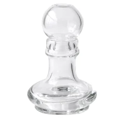 Grande vaso in cristallo trasparente soffiato a mano Erice con coperchio rimovibile