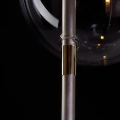 Grandine, lampada da terra a cinque luci in argento lucido