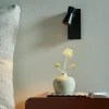 G+T Sconce nero opaco con inserto in pelle