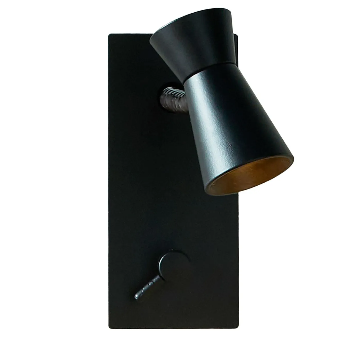 G+T Sconce nero opaco con inserto in pelle