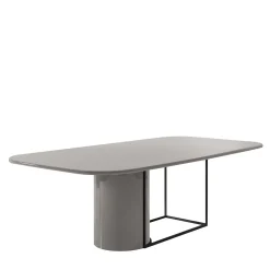 Horus lacquered glossy gray dining table