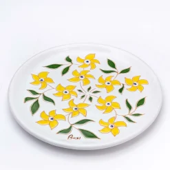 I Fiori Giallo Piatto Decorativo Giallo e Verde